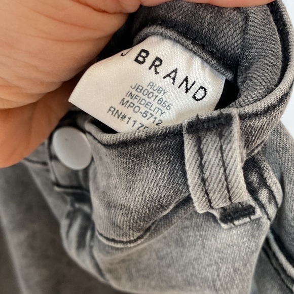 J Brand Women Gray Ruby High-Rise Slim Cigarette Denim Jean Size 30 - Picture 5 of 10
